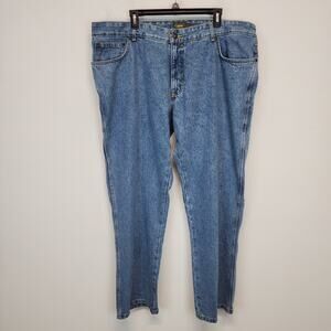 Cabelas Classic Fit Jeans Mens Size 42x32 Blue Denim Cotton Straight Leg Work